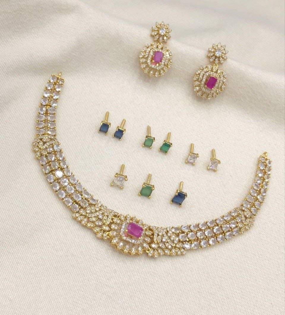 Zivara Pearl Charm Exclusive Changeable Necklace set